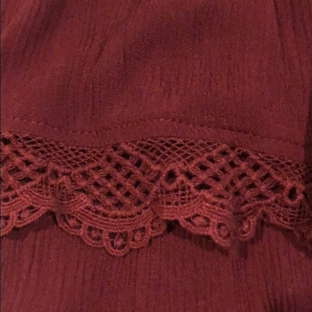 Red OFF THE SHOULDER RUFFLE LACE DRESS, small - Picture 2 of 2